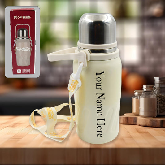 Customize Stainless Steel Water Bottle Leak Proof, Rust Proof, Hot & Cold Drinks, Gym Sipper BPA Free Food Grade Quality, Steel fridge Bottle For office / Gym / School (500 ML Approx)