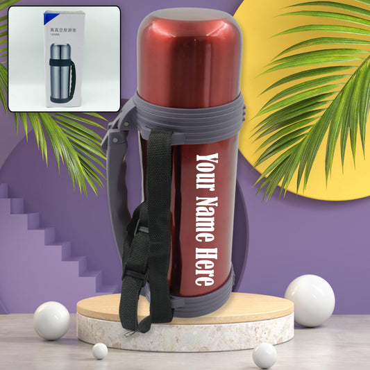 Customize Stainless Steel Vacuum Insulated Water Bottle | Leak Proof Flask for Tea Coffee | With Steel Cup