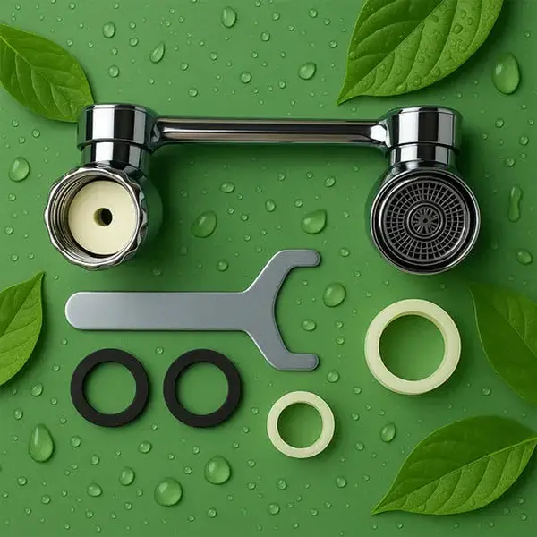 [1570_flexible_faucet_head] Water-Saving Faucet Filter with 1080 Rotation