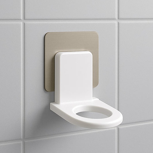 [1158_shampoo_bottle_holder] Wall-Mounted Adhesive Hook for Shampoo & Soap, Strong Hold (1pc)