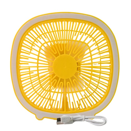 [19003_usb_mini_desk_fan] USB Portable Mini Desk Fan with Light – Personal Table Fan for Office, School & Home Use (1 PC)
