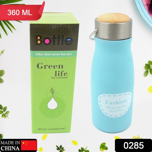 [0285_steel_water_bottle_360ml] Stainless Steel Water Bottle for Gym & Office (360ml, Leak-Proof)
