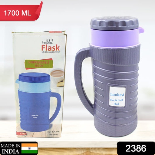 [2386_thermos_ubn_flask_1700ml_n403] Stainless Steel Thermos Flask (Multiple Sizes): Travel Mug, Coffee, Tea (Leakproof)