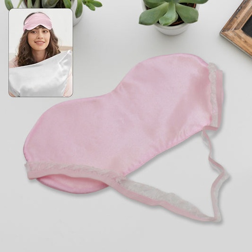 [ 6908_fancy_eye_mask_no8] New Unisex Satin Sleep Mask – For Travel & Meditation (1pc)