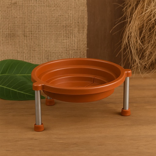 [0150_plastic_matka_stand] Multipurpose Matka Stand / Plant Pot Water Pot Stand Plastic for Home & Kitchen (1Pc)