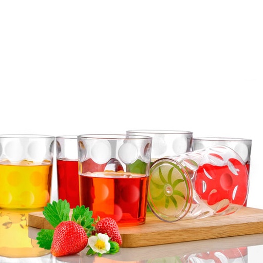 [2340_magic_glass_6pc_300ml] Multi Purpose Unbreakable Drinking Glass (Set of 6 Pieces) (300ml)