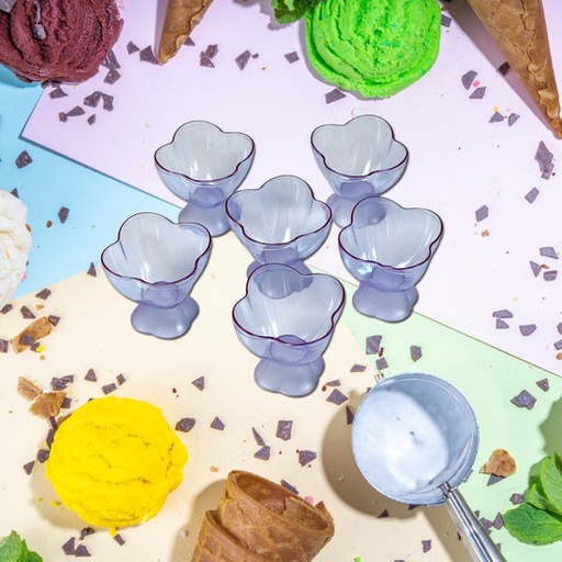 [5343_icecream_bowl_6pc_box] MODERN STYLE DESSERT & ICE CREAM BOWL PLASTIC 6PCS FOR HOME ,OFFICE,PARTY