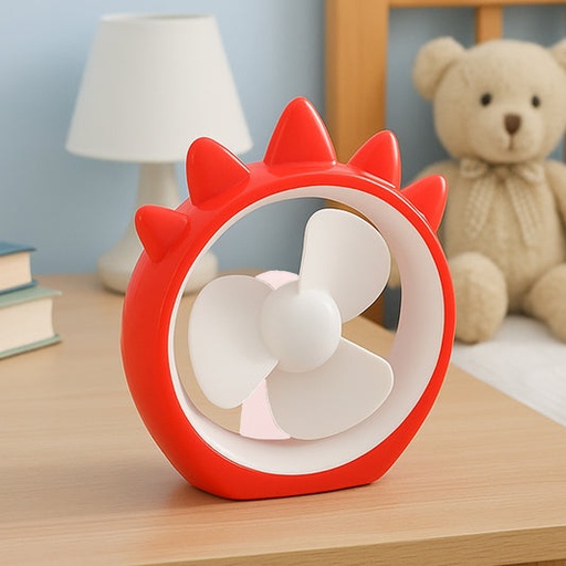 [7713_mini_fancy_fan_no6] Mini Desktop Fan – Rechargeable USB Cooling Fan for Home, Office & Car (Battery Not Included)