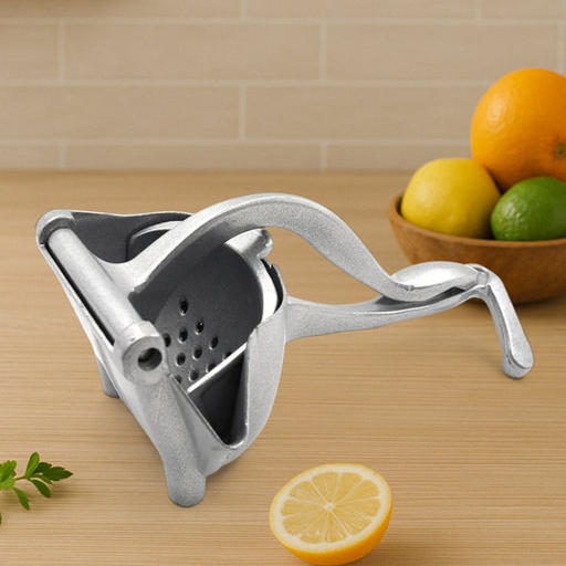 [2127_bb_hand_press_juicer] MANUAL ALUMINIUM METAL FRUIT PRESS JUICER  ( BROWN BOX )