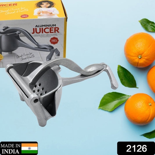 [2126_hand_press_juicer] MANUAL ALUMINIUM METAL FRUIT PRESS JUICER