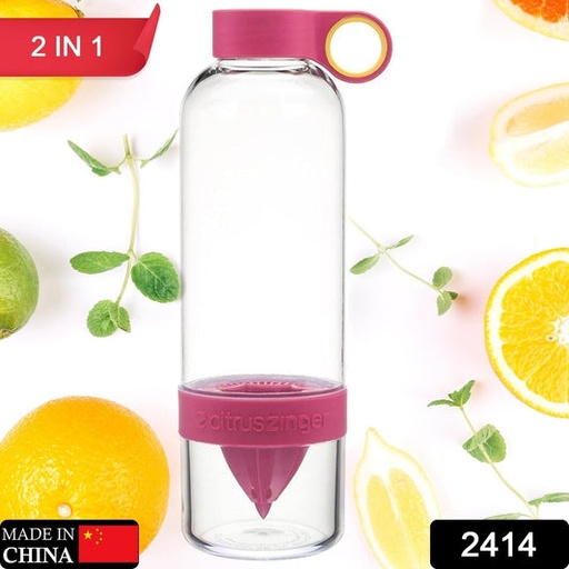 [2417_small_citrus_infuser_bottle] Citrus Zinger Fruit Infuser Water Bottle, Sports Duo Citrus Kid Zinger Juice Water Bottle