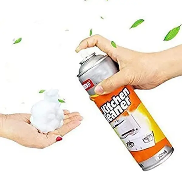 [1331_kitchen_cleaner_spray_500ml] Multipurpose Bubble Foam Cleaner Kitchen Cleaner Spray Oil & Grease Stain Remover Chimney Cleaner Spray Bubble Cleaner All Purpose Foam Degreaser Spray (500 Ml)
