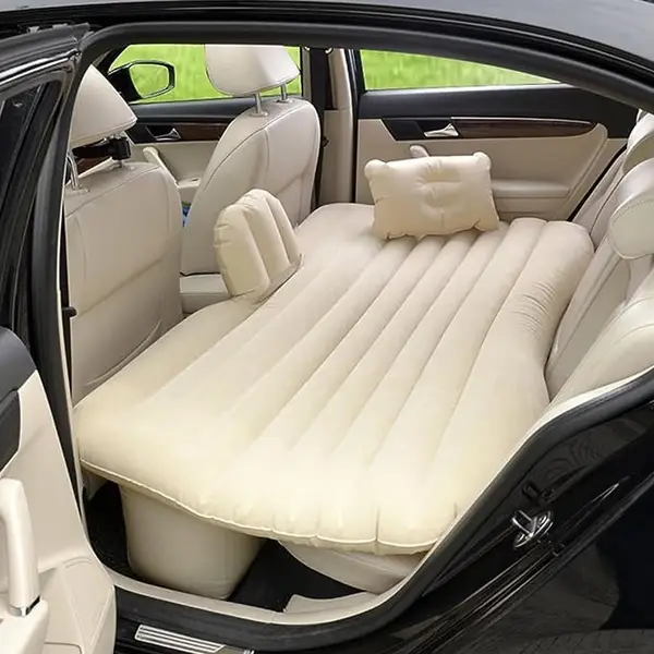[14106_portable_car_air_mattress_bed] Portable Car Backseat Inflatable Air Mattress Bed (1 Pc)