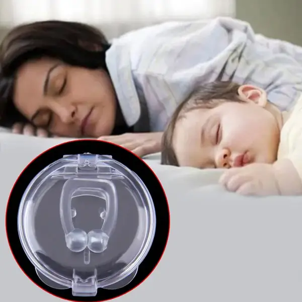 [0337_anti_snore_nose_clip] Anti Snore device for men and woman Silicone Magnetic Nose Clip For heavy Snoring sleeper, Snore Stopper, Anti Snoring Device (1 Pc)