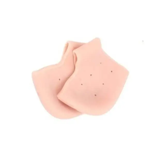 [1475_b_grade_anti_heel_crack] Anti Crack Silicone Half Gel Heel And Foot Protector Moisturizing Socks