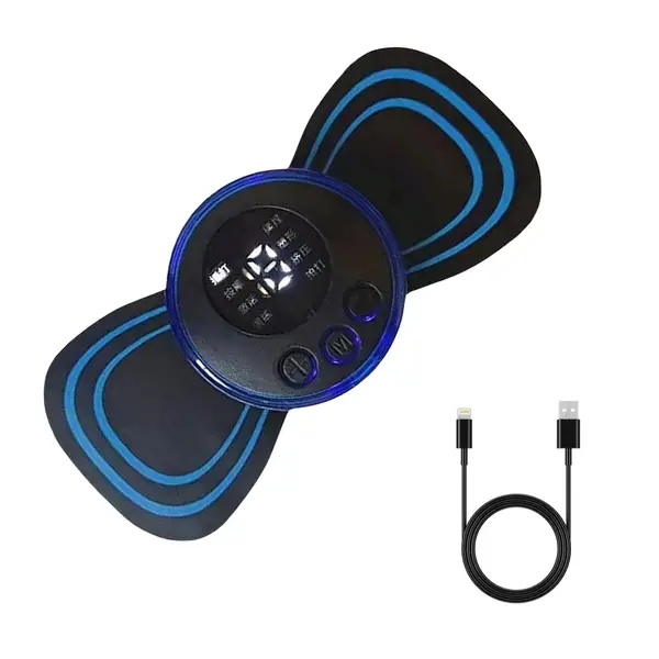 [6204_butterfly_mini_massager] Portable USB Neck Massager Electric Neck Massager Automatic Massage Enhancer Mini Cervical Massager EMS