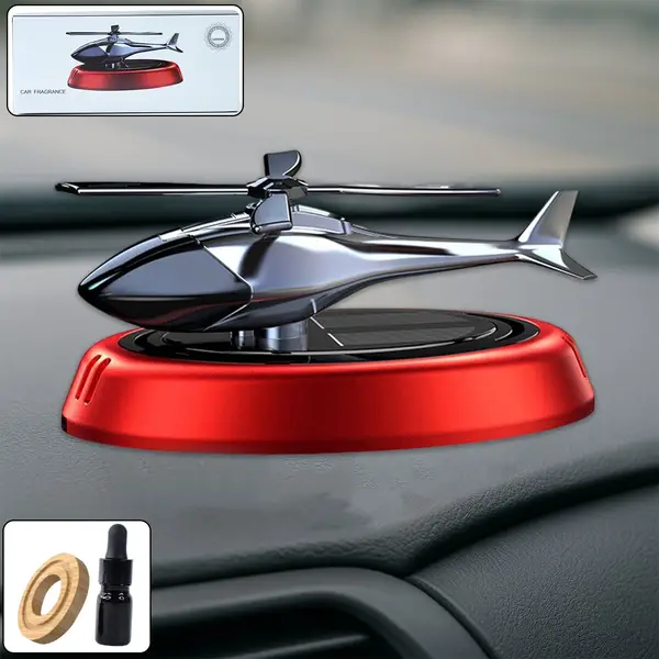 [15510_solar_helicopter_car_air_freshener] Solar-Powered Rotating Helicopter Car Air Freshener