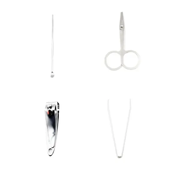 [9146_nail_clipper_4_pc_set] Mini Nail Clipper Set Beauty Nail Tool Set Multifunctional Beauty Set With Plastic Storage Case,  (4 Pc Set)
