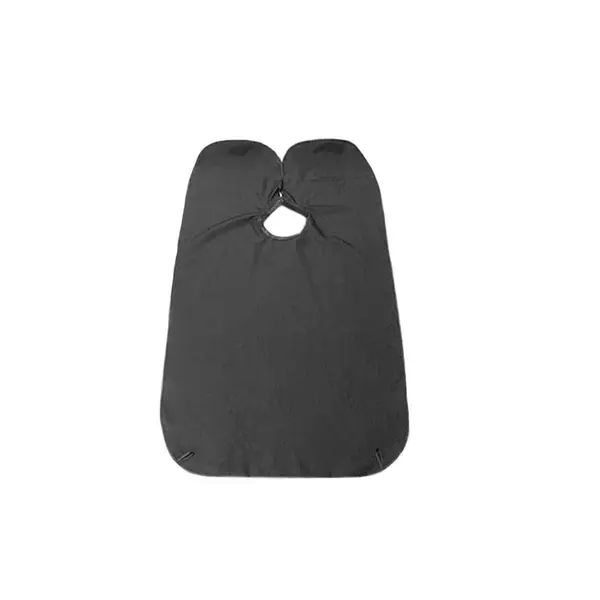 [6027_blk_shaving_beard_apron] Black Beard Apron Hair Clippings Catcher Grooming Bib
