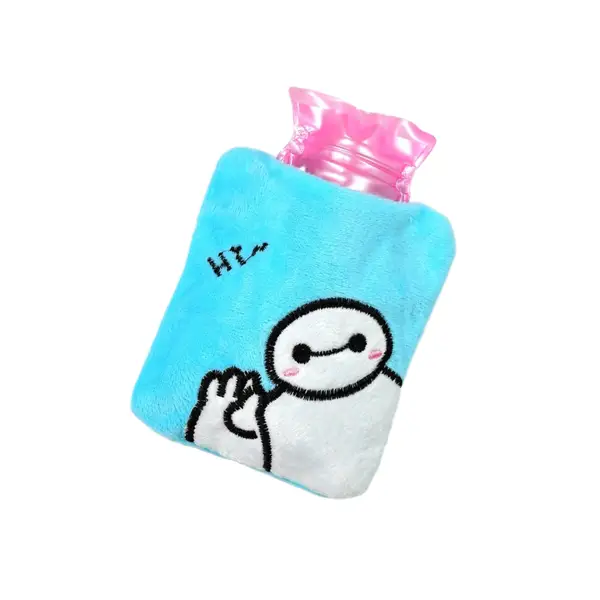 [6525_chb_blue_baymax_hotbag] Blue Baymax Small Hot Water Bag with Cover for Pain Relief