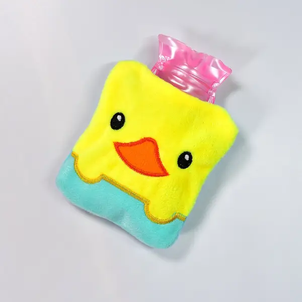 [6524_chb_duck_hotbag] Yellow Duck design small Hot Water Bag with Cover for Pain Relief