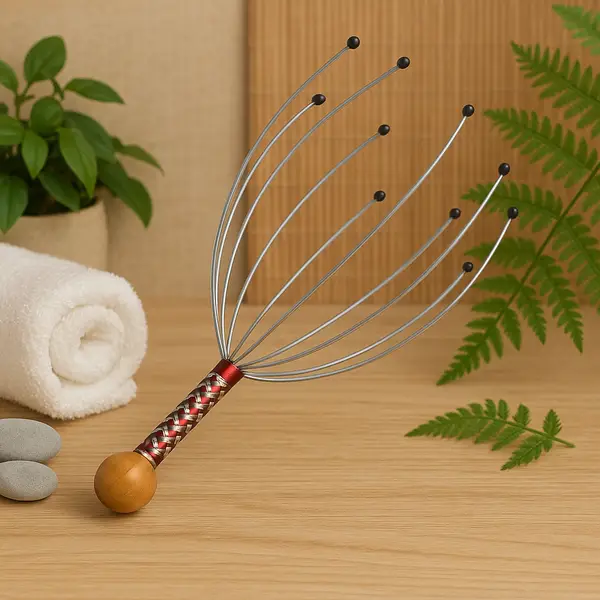 [0253_bokoma_head_massager] Hand Held Scalp Head Massager Stress Relief