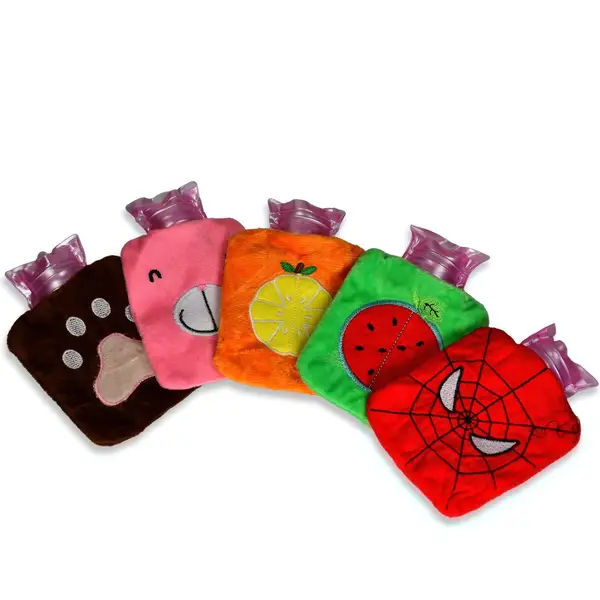 [6501_1pc_mix_mini_hot_waterbag] Mini 1pc Mix design hot water bag for pain relief.