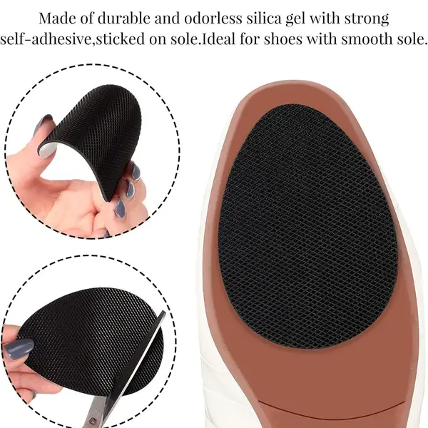 [17543_shoe_sole_protector_pad_1pc] Non-Slip Shoe Pads, Rubber Shoe Sole Protector Pads, Self-Adhesive Shoe Grips Pads Stickers Non Skid for Ladies Shoes, High Heels, Boots