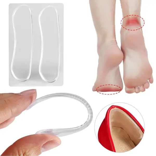[1283_4d_heel_liner] Fabric Sticky Shoe Back Heel Insoles Protector Liner