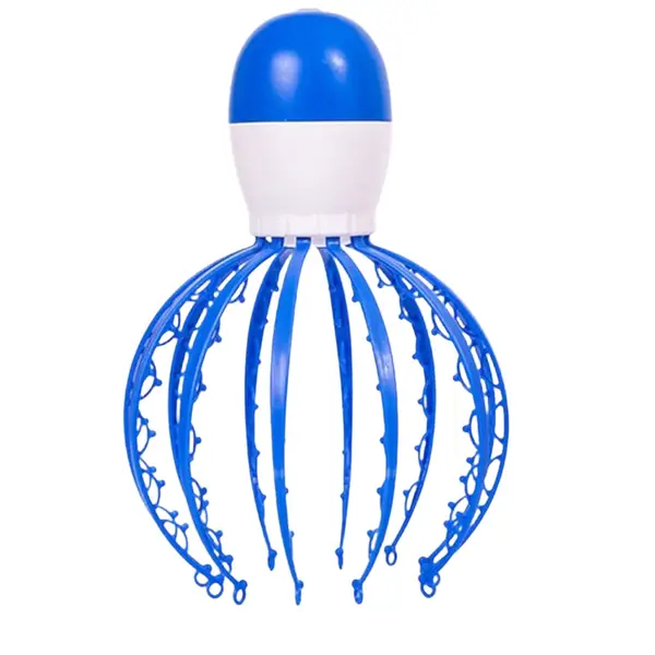 [1712_ele_octopus_h_massager] Electric Octopus Claw Scalp Massager Stress Relief Therapeutic Head Scratcher (Not included battery / Mix Color)