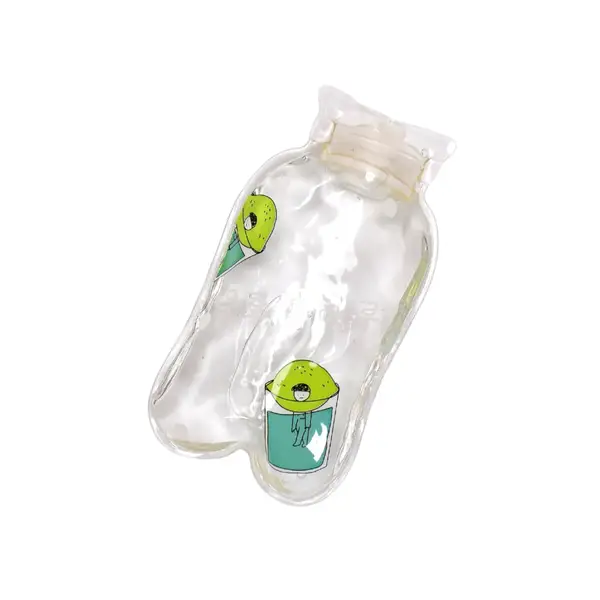 [6541_transparent_hot_water_bag] Transparent Multi-Design Small Hot Water Bag with Cover – Pain Relief & Warmer