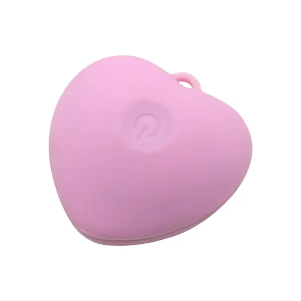 [6996_face_scrubber_1pc] Waterproof Heart-Shaped Face Wash Brush | Silicone Facial Cleansing & Exfoliating Scrubber for Women