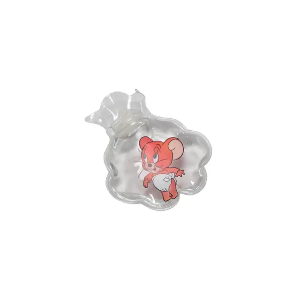 [6542_mix_trans_hot_water_bag] Transparent Multi-Design Hot Water Bag with Cover for Pain Relief