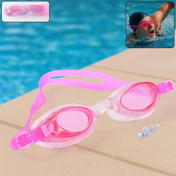 [0399a_swim_goggles] Anti-Fog Waterproof Adjustable Swimming Goggles