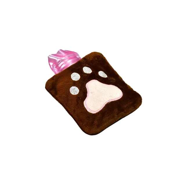 [6518_chb_paw_print_hotbag] Paw Print Small Hot Water Bag with Cover for Pain Relief