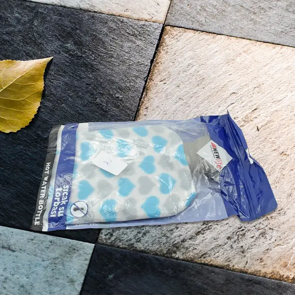 [6378_hot_water_bag_1pc] Hot Water Bag with Cover for Pain Relief & Cramps, Leak-Proof Therapy Bottle (1 Pc)