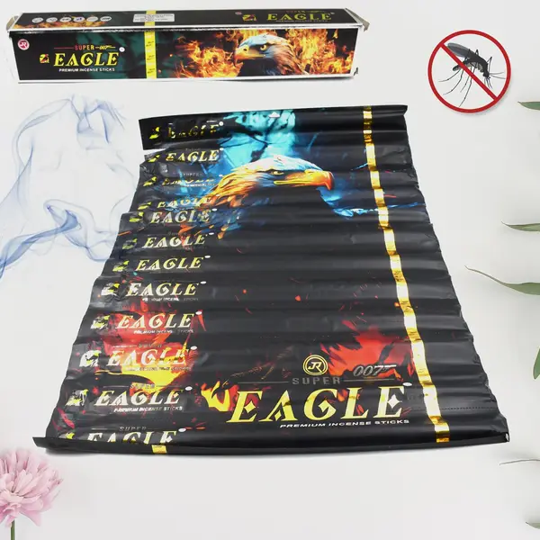 [13119_eagle_mosquito_incense_stick_12pkt] Mosquito Agarbatti Stick, Mosquito Agarbatti 1 Box (12 Packet / 120 Sticks) (Incense Stick)