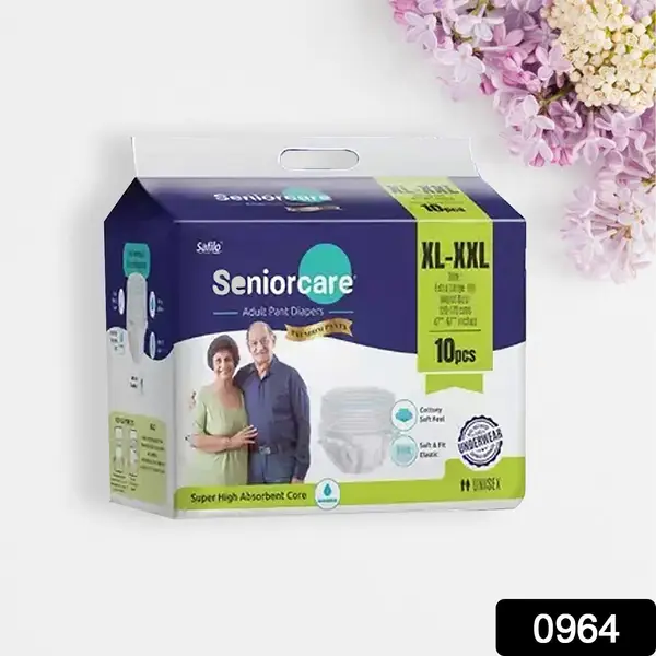 [0964_extra_large_xxl_10_diaper] Extra Large - XXL Senior care Adult Pull Up Diaper Pants(Waist Size (120-170 Cm | 47 -67 Inch) (10*4 Pcs) Adult Diapers - XL - XXL  (10 Pieces)
