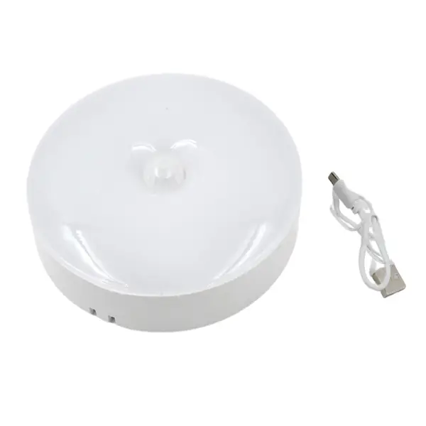 [1658_without_switch_sensor_light] Round Shape 8 LED Motion Sensor Induction Led Light (1 Pc)