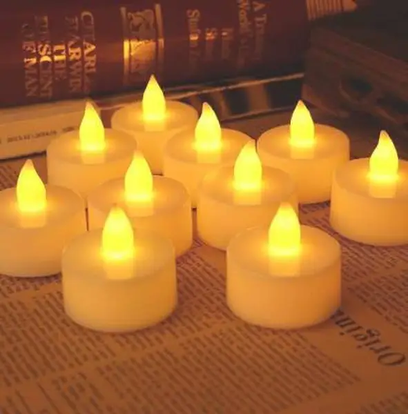 [1222_white_tealight] Festival Decorative - LED Tealight Candles (White, 24 Pcs)