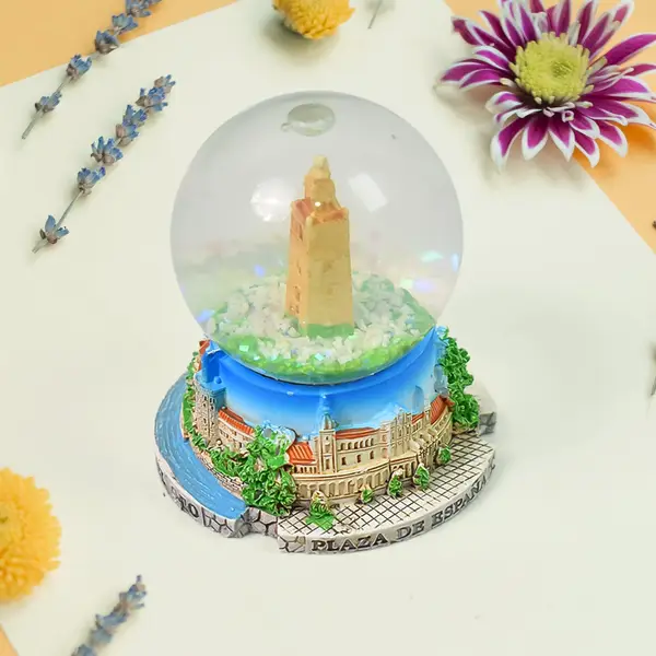 [18244_desk_decor_snow_globe_1pc] Snow globes Souvenirs Desk Table Office, Decoration (1 Pc)