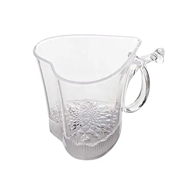 [0759_heart_led_color_cup] Heart Shape Activated Blinking Led Glass Cup