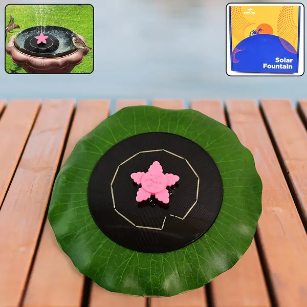 [15543_solar_floating_fountain_pump] Solar-Powered Floating Fountain Pump for Ponds