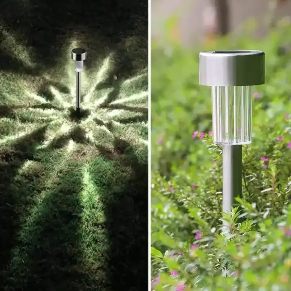 [9200_solar_pathway_lights_2pc] Solar LED Spike Lights for Garden & Pathway Decor (2 Pc Set)
