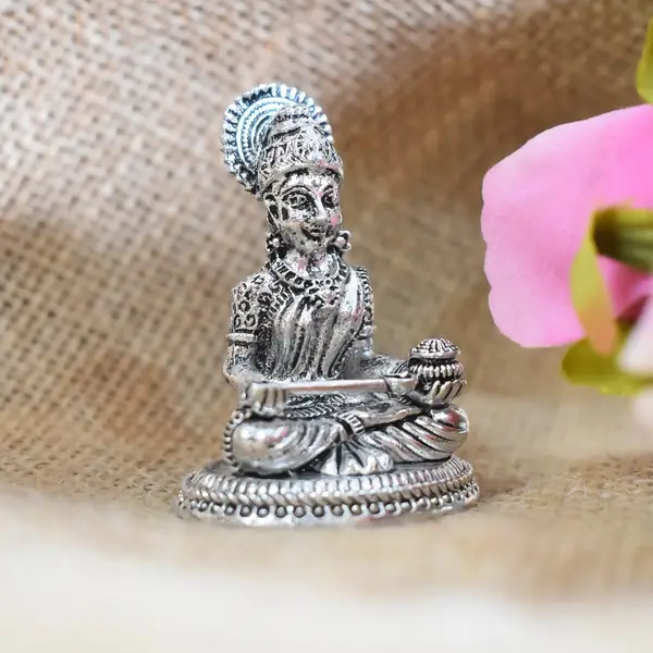[PT-736] Annapurna Devi Idol for Home Decor in Silver Color