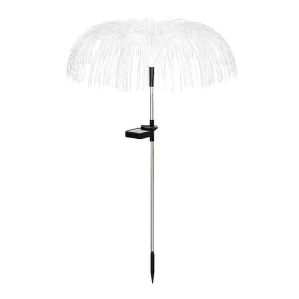 [6616_2pc_solar_garden_lights] Solar Outdoor Lights – 7-Color Waterproof Jellyfish Like Firework Home Decor (2pcs)