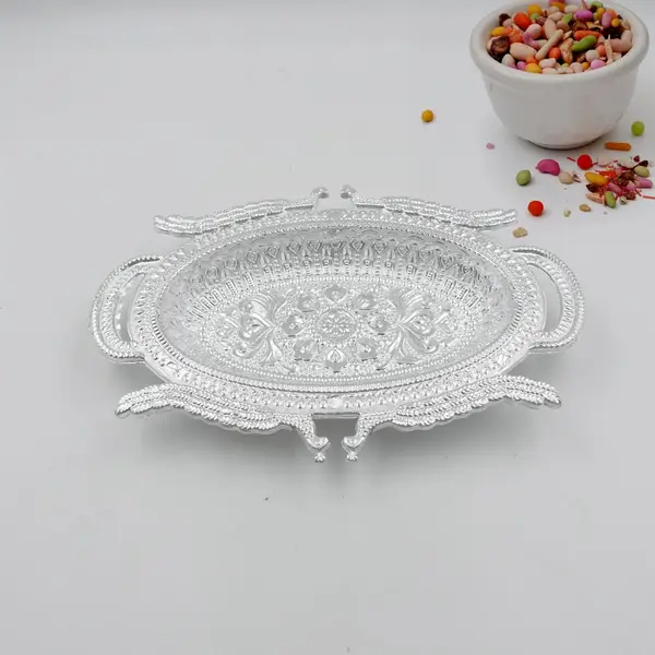 [5966_mukhwas_tray_no3] Decorative Mukhwas Serving Tray Serving Mukhwas Plate Fancy Candy Tray Dry Fruit Serving Tray