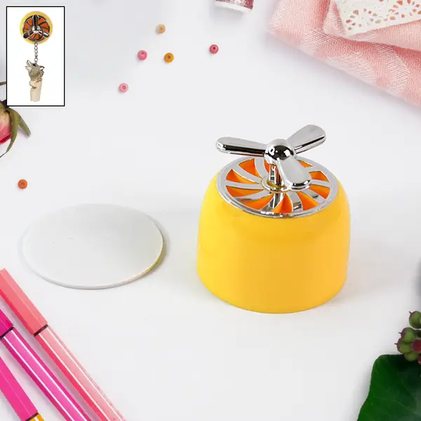 [19286_car_dashboard_air_freshener_1pc] Stylish Mini Propeller Shape Car Dashboard Air Freshener, Also Hook (1 Pc)