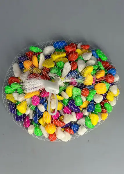 [777_pack sPora_Pve _iaggedve_colors] Vibrant Decorative Polished Pebbles – Assorted Colors (Bagged Pack Stones)