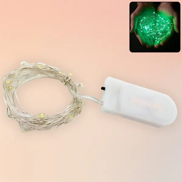 [14173_decorative_led_fairy_string_light] Battery Operated LED Fairy String Light – Copper Wire LEDs (1 Pc)